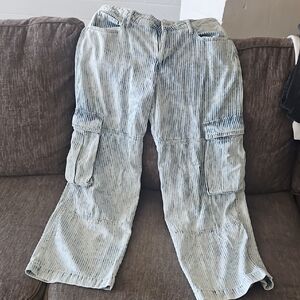 Wild Fable Blue Striped Cargo Pants